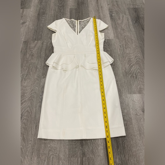 Antonio Melani white peplum pencil skirt dress size 6 - Picture 3 of 8